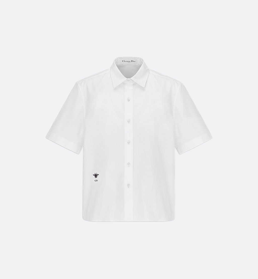 Cropped Button-Up Blouse