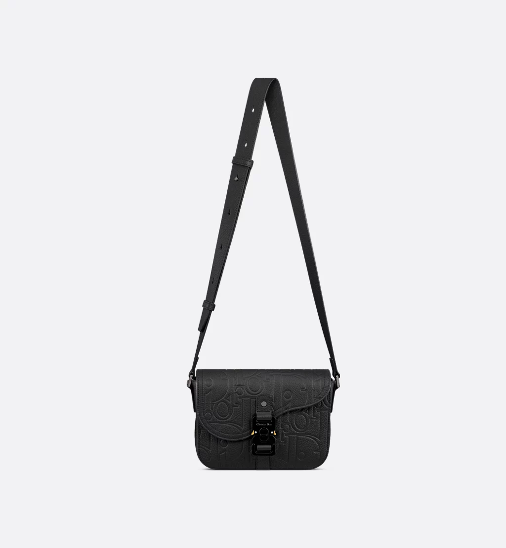 Small Saddle Messenger Bag with Flap - Image 4